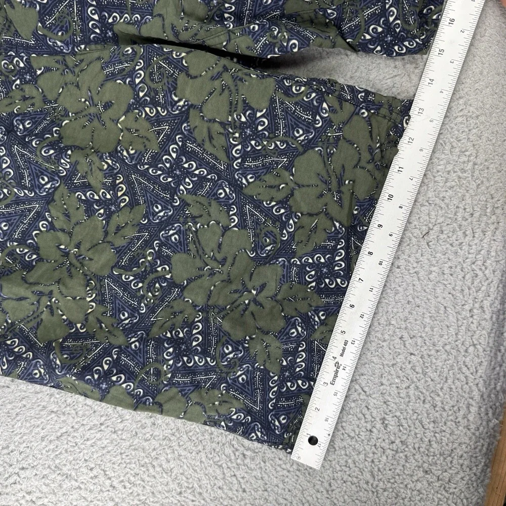 OP Ocean Pacific Swim Trunks Mens sz 36 Blue‎ Green Floral Board Shorts Vtg Y2k